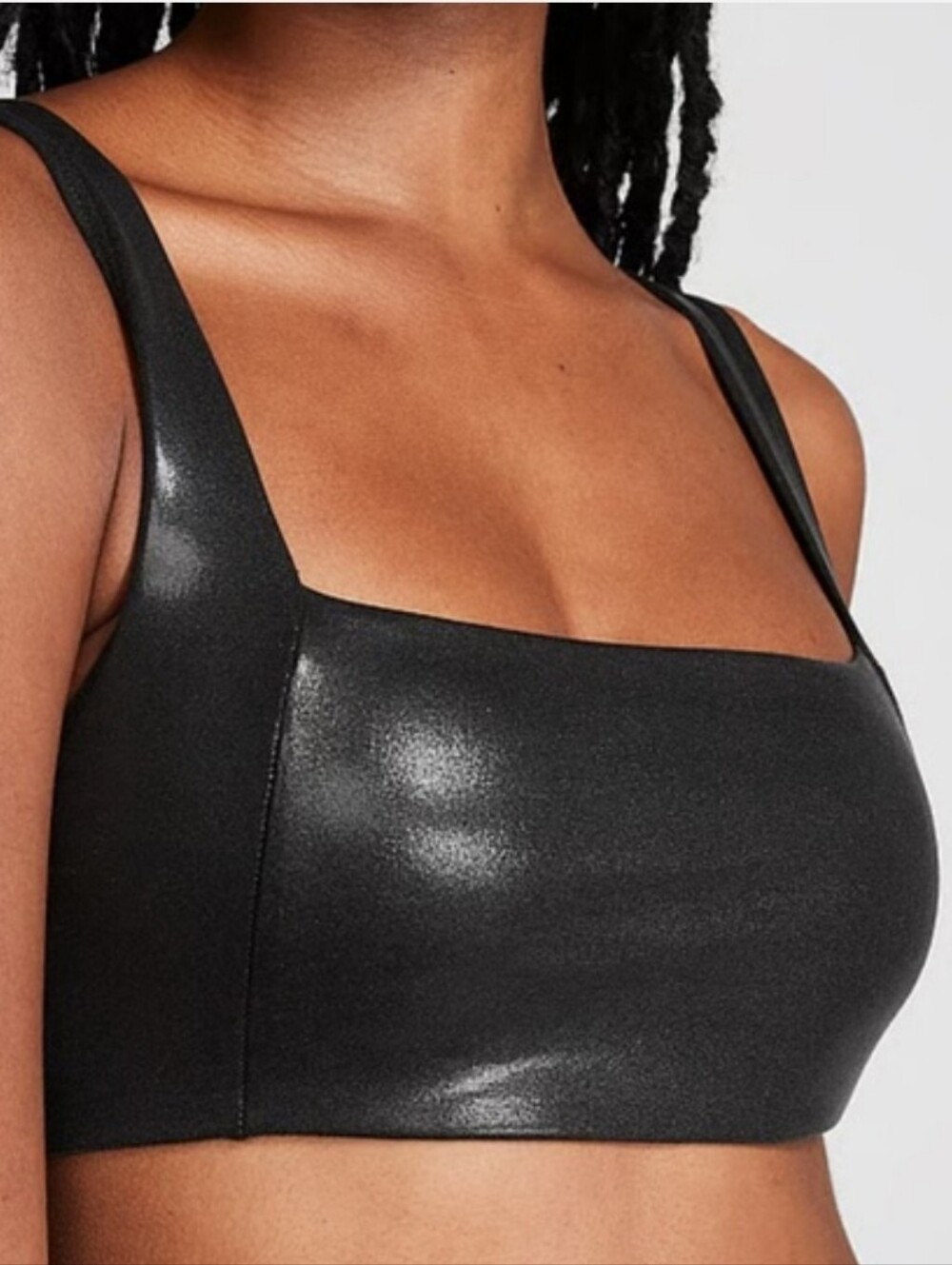 Victoria's Secret PINK | Ultimate Square-Neck Sports Bra Size L In Black